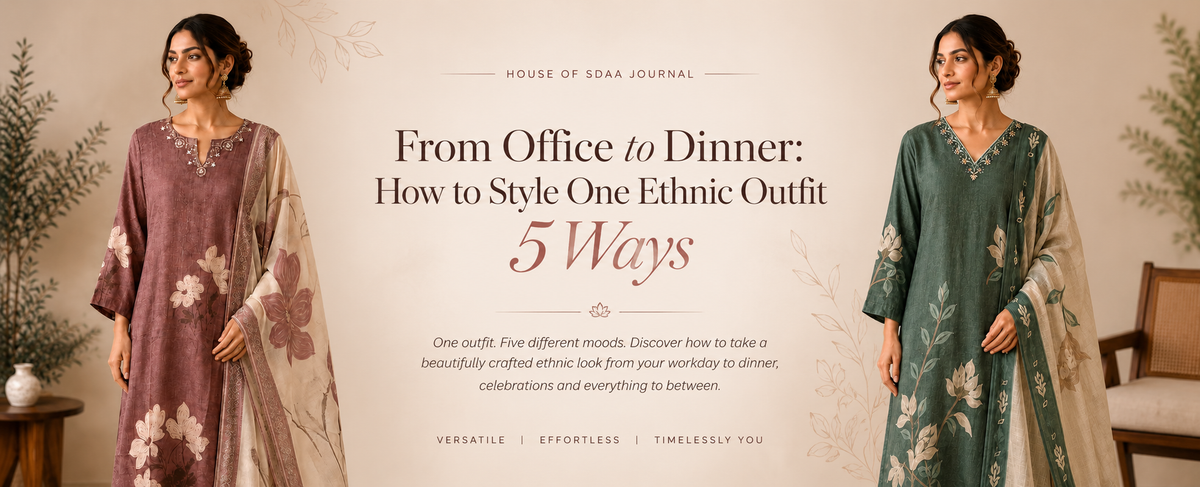From Office to Dinner: How to Style One Ethnic Outfit 5 Ways