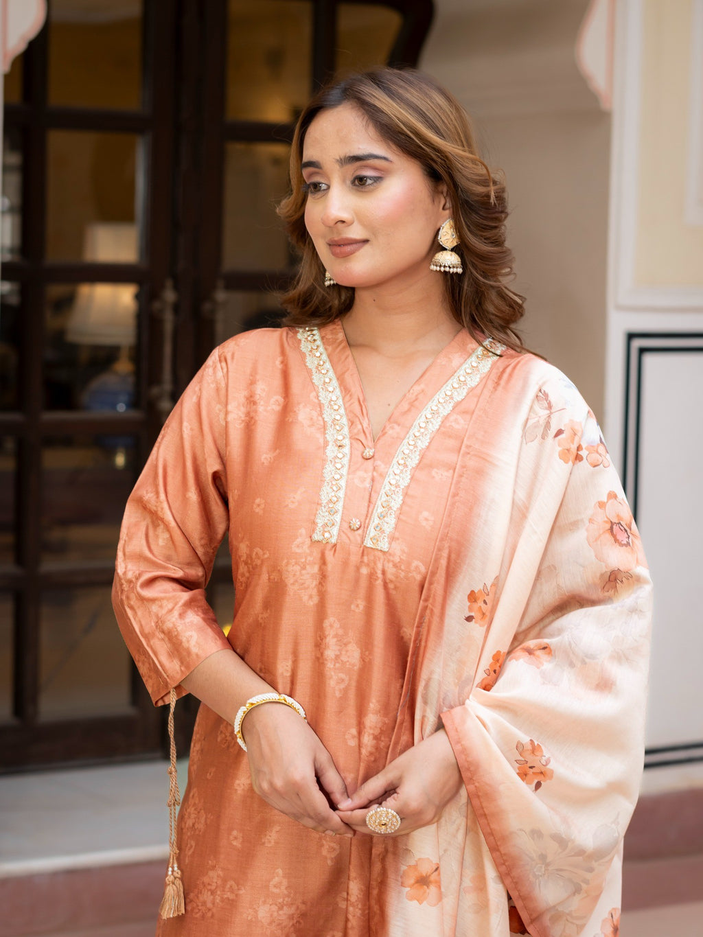 Houseofsdaa Rust kurta set ,HSDAAMLSK000019