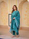 House of Sdaa Emerald Green Printed Kurta Set HSDAASKBC000002