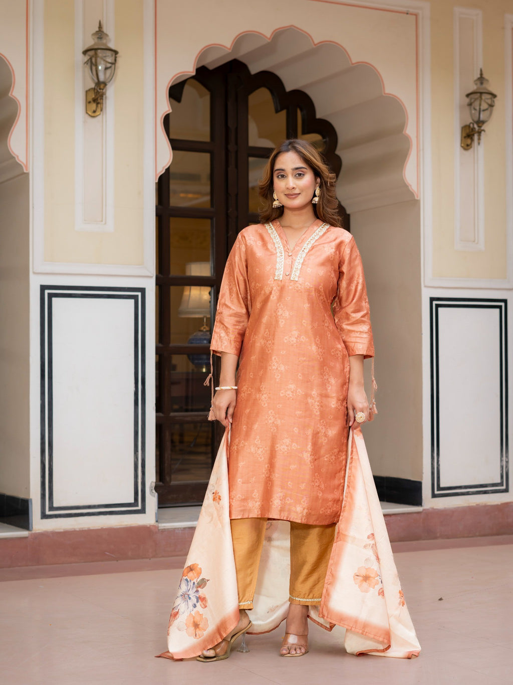 Houseofsdaa Rust kurta set ,HSDAAMLSK000019