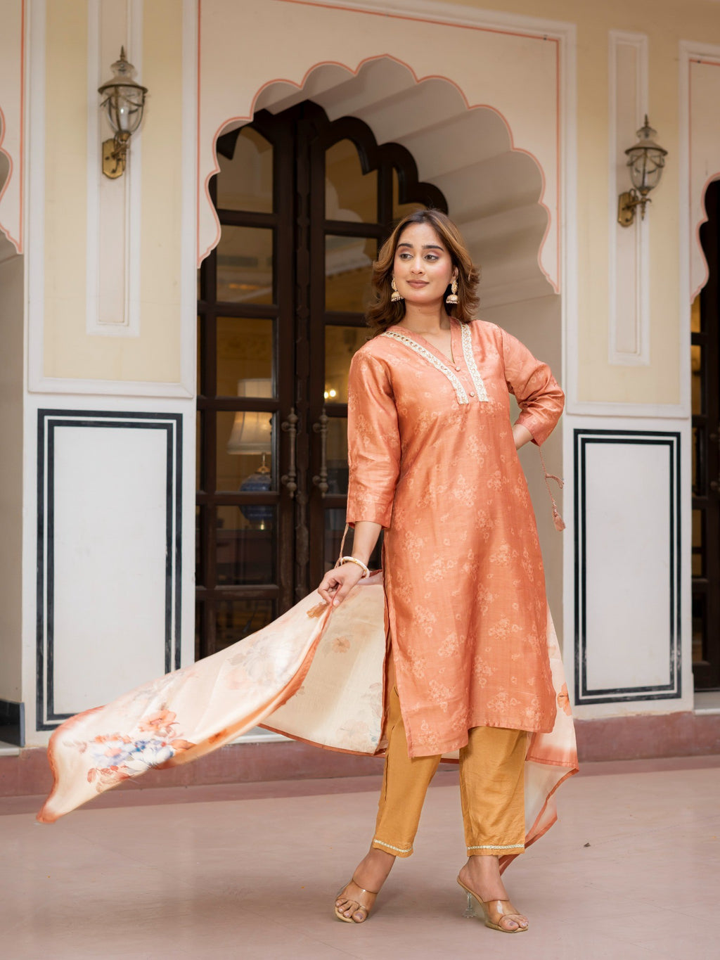 Houseofsdaa Rust kurta set ,HSDAAMLSK000019