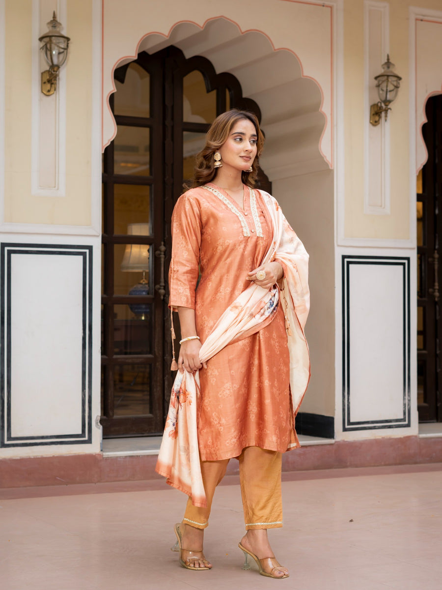 Houseofsdaa Rust kurta set ,HSDAAMLSK000019