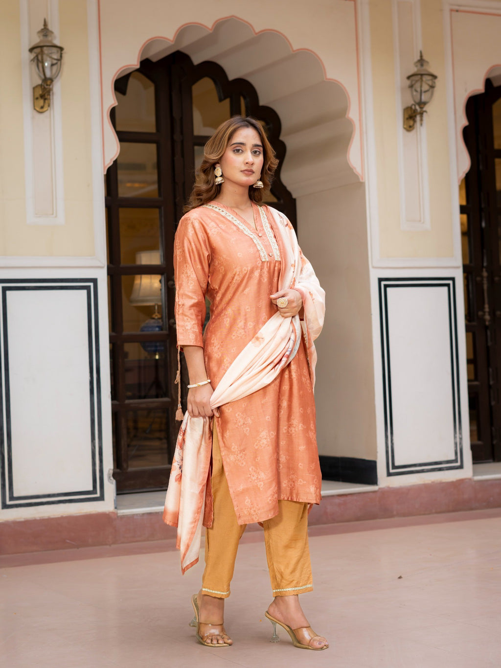 Houseofsdaa Rust kurta set ,HSDAAMLSK000019