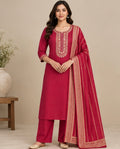Embroidered Silk Blend Salwar Suit Set for Women