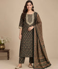 Green Printed Cotton Blend SKD Set