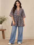 Floral Printed Cotton Kurta for Women