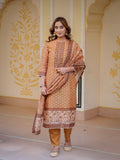 Warm Brown Printed Kurta Set.