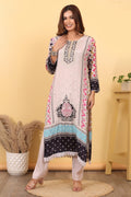 Multicolor Silk Blend Printed Suit Set with Designer Dupatta HSDAASKAR000009