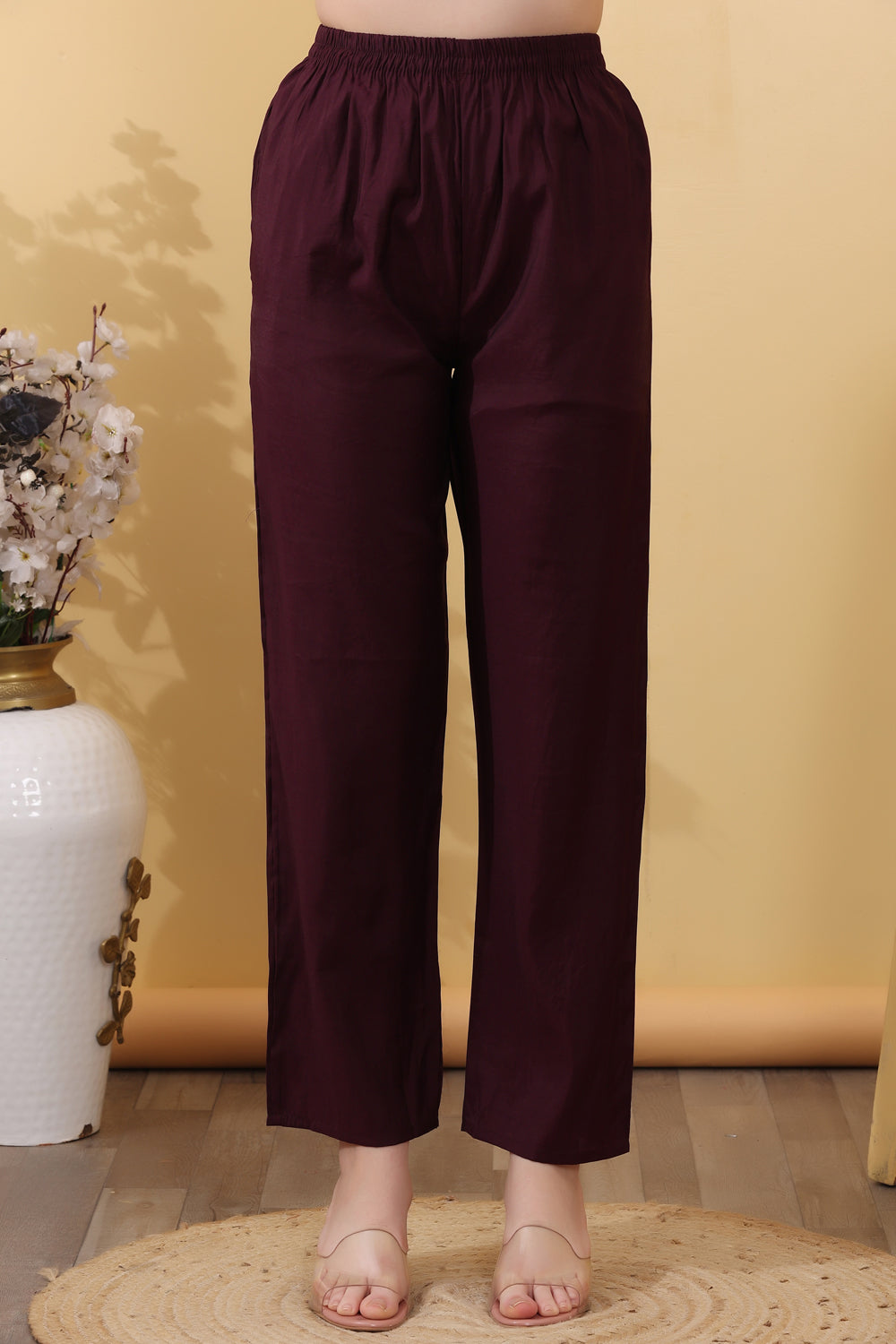 Dark Wine Roman Silk Embroidered Suit Kurta Dupatta Set