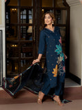 Blue floral printed Kurta Set -HSDAAMLSK000006