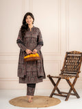 Anthra Printed Wool Blend Suit Set with Dupatta