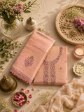 Mauve Embroidered Tissue Silk Unstitched Dress Material
