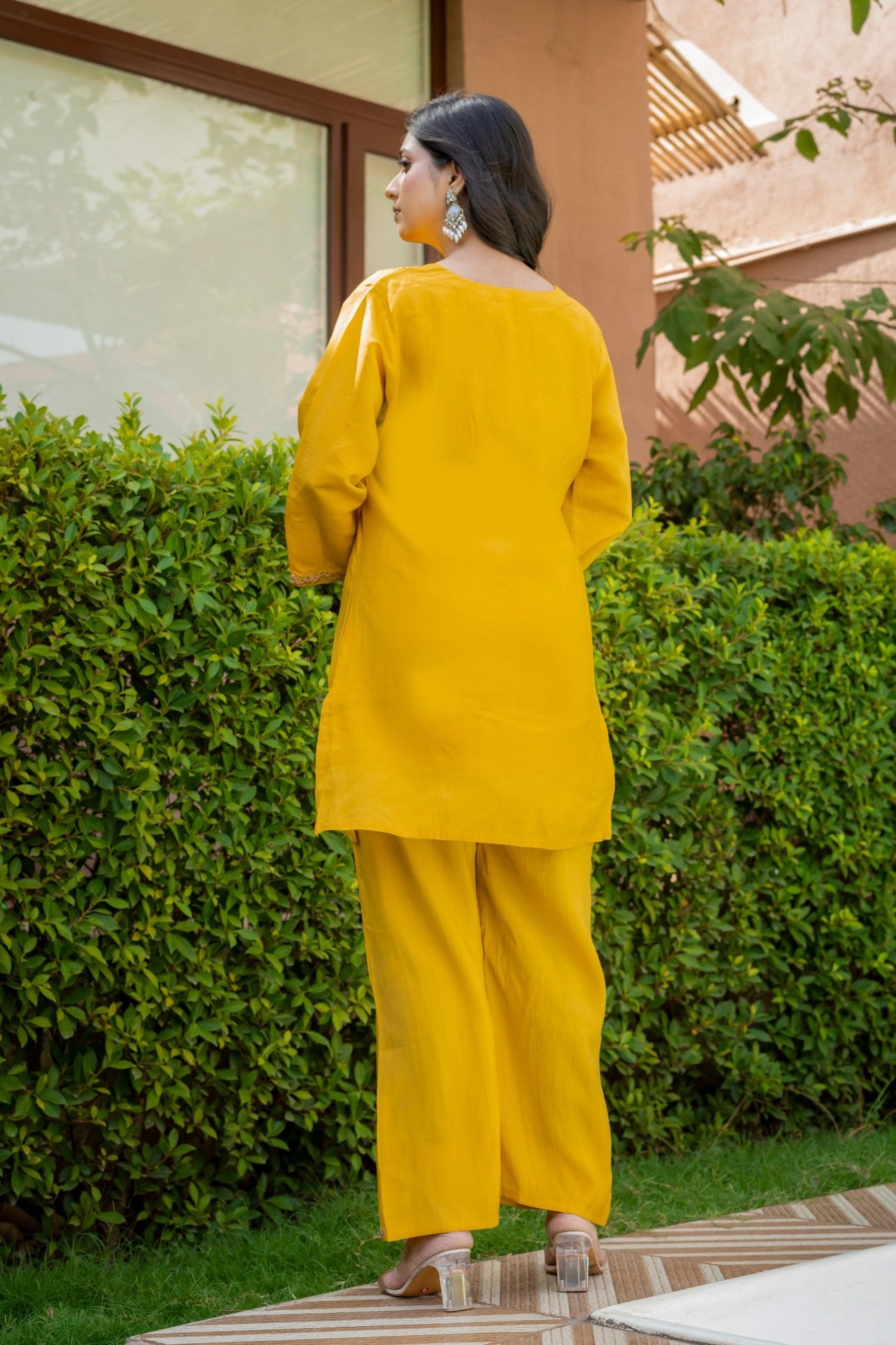 Mustard Embroidered Co-Ord Set HSDAACSTP000003