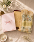 Peach Muslin Unstitched Suit Set