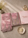Rose Pink Jay Silk Unstitched Suit Set
