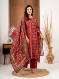 Maroon Printed Viscose Silk Suit Set with Dupatta