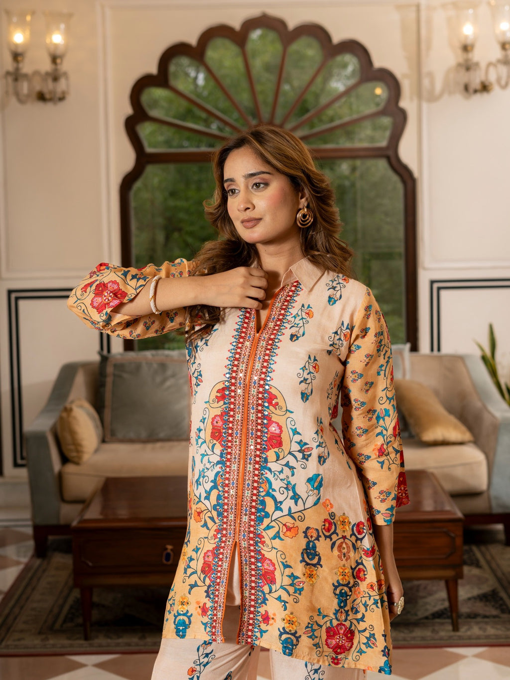 Floral Printed Co-Ord Set for Women HSDAACSKN000006