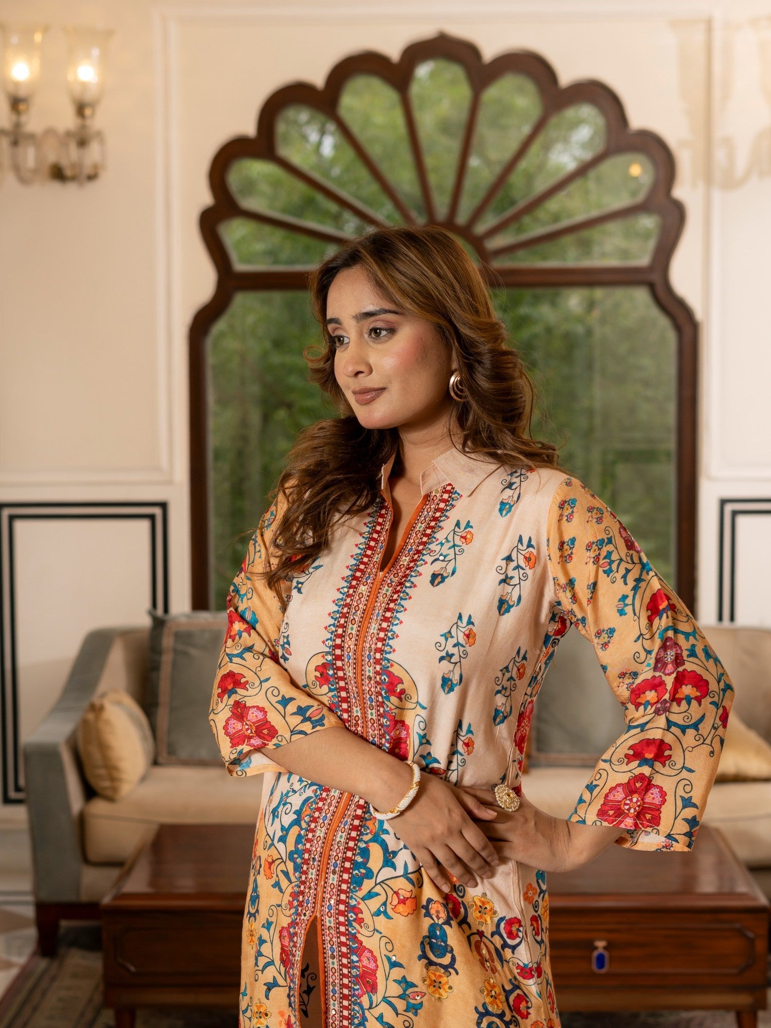 Floral Printed Co-Ord Set for Women HSDAACSKN000006