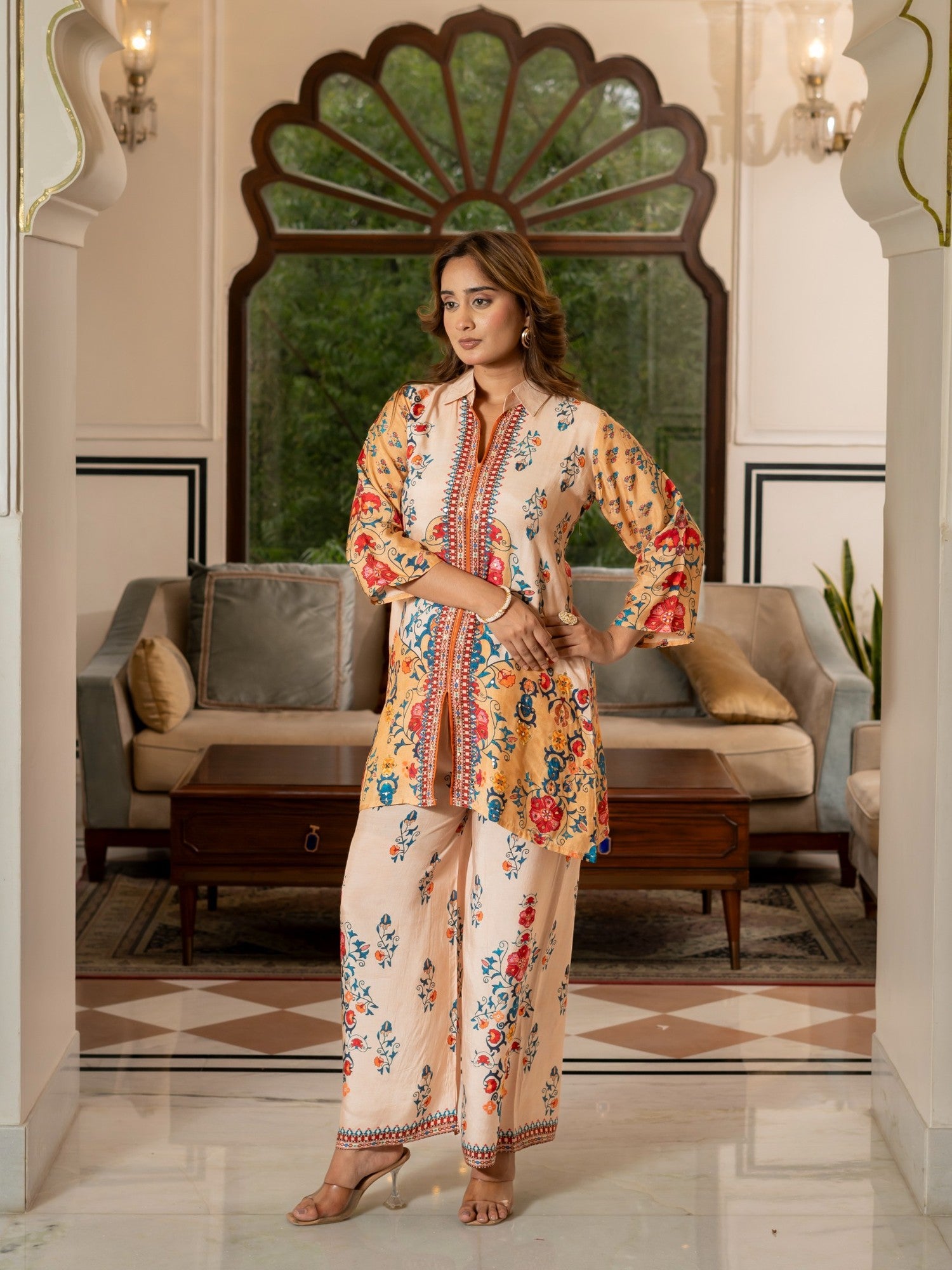 Floral Printed Co-Ord Set for Women HSDAACSKN000006