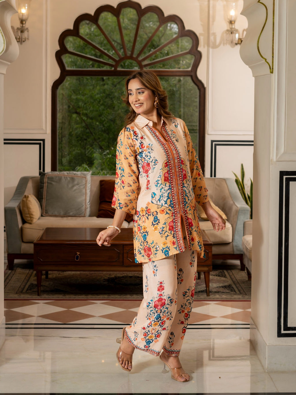Floral Printed Co-Ord Set for Women HSDAACSKN000006