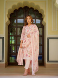 House of Sdaa Blush Pink Floral Printed Kurta Set, HSDAASKID000001  PEACH