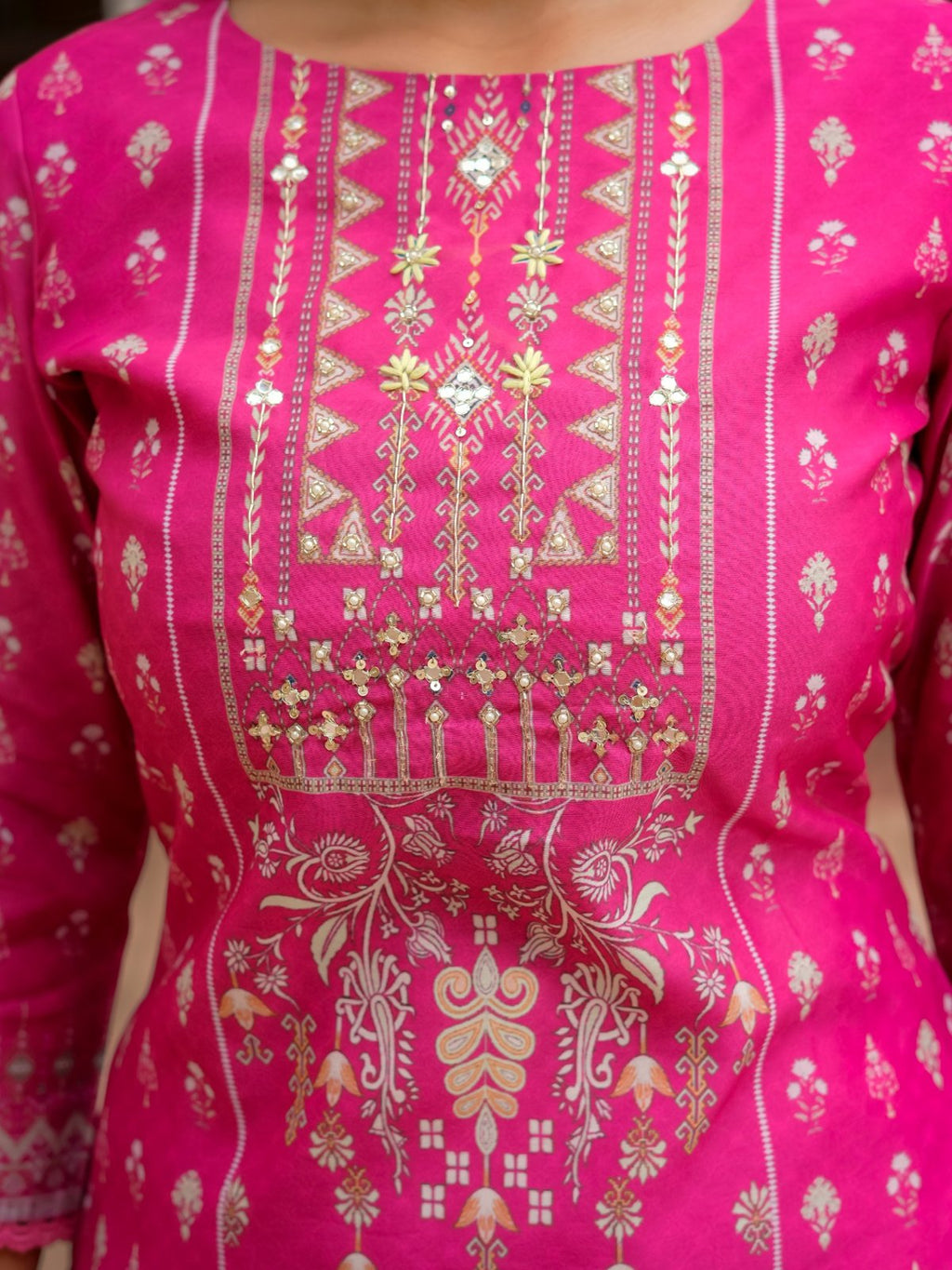 House of Sdaa  Pink Printed Kurta Set HSDAASKBC000011