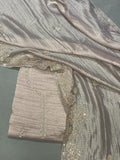 Blush Pink Chanderi Silk Unstitched Dress Material