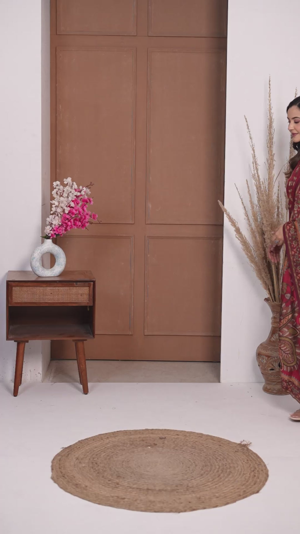 Maroon Printed Viscose Silk Suit Set with Dupatta