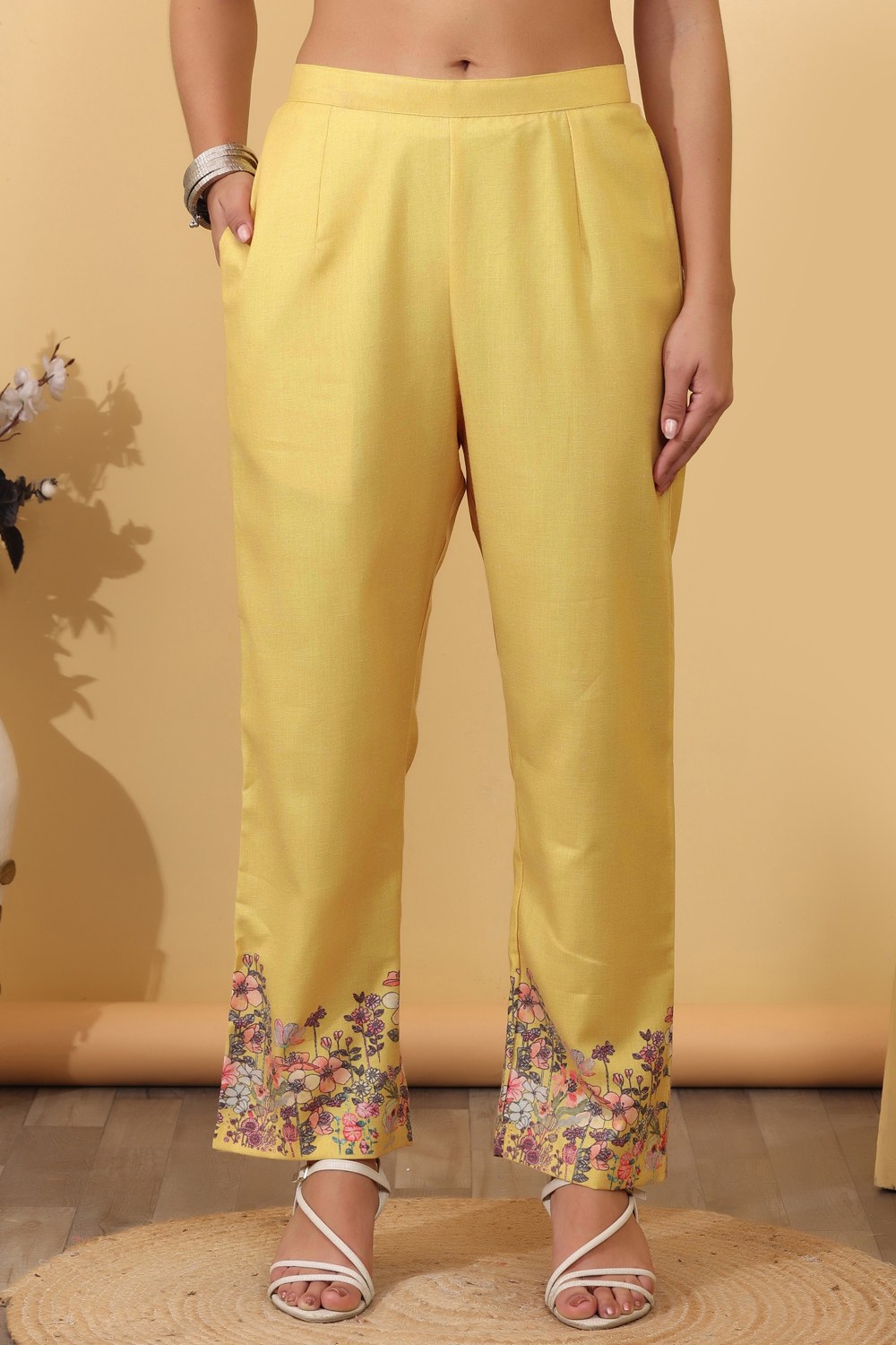 Mustard Cotton Floral Printed Co-Ord Set