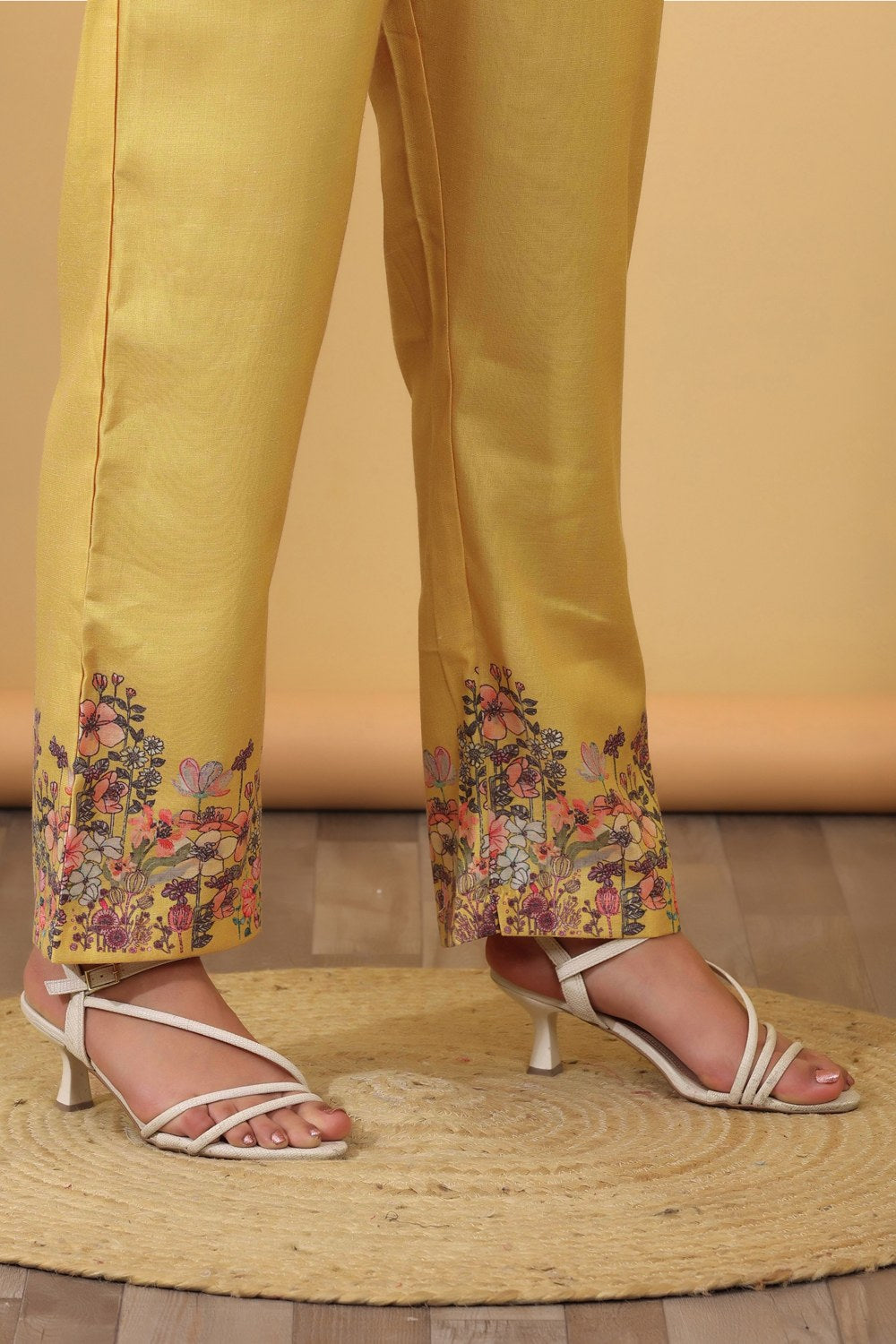 Mustard Cotton Floral Printed Co-Ord Set